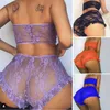 Women's Sleepwear Sexy Lace Tulle Lingerie Sets Print Ruffles Exotic Babydoll Lady Underwear Nightwear