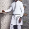 Etniska kläder Afrikanska kläder för män 2021 Mode sommar Dashiki Traditionella långärmade vita skjortor