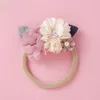 15759 Europa Baby Meisjes Floalen Hoofdband Kinderen Bloemen Kroon Fotografie Props Haarband Kunstbloem Haarband Accessoire