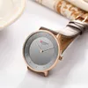 Curren Montres Women Cuir Analog Quartz Montre-Bracelet Charm Mesdames Robe Robe Romantique Horloge féminine 9033 Relogios Feminino Q0524