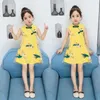 2021 summer girls clothes baby children's casual dress children's clothing feather embroidery youth girls clothes wholesale Q0716