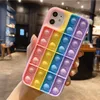 Case de téléphone 3D Fidget Unique pour iPhone 11 Pro 12 Mini Pro XR XS Max x 10 8 7 Plus Push Soft Silicone Rainbow Fashion Fashion Cell Phone Phone Skin Couverture mobile
