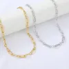 Minimalistisk rostfritt stålkedja choker halsband uttalande metall guld 14k krage halsband mode smycken gåvor bijoux femme