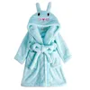 Peignoir pour filles 2-13 ans Peignoir à capuche en flanelle Terry Peignoir bébé lapin rose avec capuche pour enfants hiver Russie enfants 210901