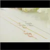 Charm Jewelry Drop Delivery 2021 30Pcs- B018 Gold Sier Unique Simple Infinity Bracelets Men Cute One Direction Infinite Number Figure 8 Eight