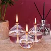 Petite lampe à huile en verre Ensemble de 3 - Verre Art Bougie Lampe à gaz Salon Décoration Thanksgiving Décoration Romantique Veilleuse 210702