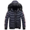 Män Vinterjacka Parkas Coat Brand Casual Warm Tjock Vattentät Padded Coats Fur Collar Hooded Men's Jacket Parkas 210927