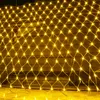 Strängar 2x2m 3x2m 1,5x1,5 m LED Net Mesh Fairy String Light Garland Window Curtain Christmas Wedding Party Lighted