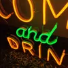 COME and DRINK Sign Fashion Beautiful Home KTV Bar xmas gift Wall Decoration Handmade Neon Light 12 V Super Bright