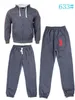 Abbigliamento sportivo da uomo Tuta sportiva Felpa e pantaloni da jogging Set Pantaloni grande cavallo polo Hombre Pullover Felpa con cappuccio Pantaloni Design del movimento 665ess