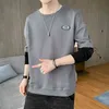 21 Frühling und Herbst neuer Rundhals-Herrenpullover Flutmarke Ins Koreanische Version Trend einfach zu kombinierendes Langarm-T-Shirt Freizeitpullover H1206