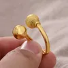 Rings Ethiopia 24K Ball Round gold color Dubai rings For women Twist African Party wedding gifts Hallowe gift X0715