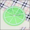 Mats & Pads Table Decoration Aessories Kitchen, Dining Bar Home Garden Kitchen Gadgets Sile Cup Mat Coaster Creative Fruit Style Heat Resist