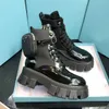 Kvinnor Rois Martin Boots Militärinspirerad Combat Boot Nylon Bouch Bifogat till med Band Ankelväskor Storlek 35-41