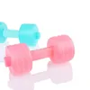 Kroppsbyggnad vatten hantel vikt hantlar fitness gymutrustning crossfit yoga för träning sport plastflaska övning 1318 z2