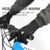 Guanti invernali caldi Touch Screen Escursionismo Bicicletta Guanto da ciclismo per uomo Donna Pile polare Antivento Impermeabile Sport da corsa Guanti a dita intere