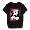 Men Women Cotton T-shirt Tops Kawaii Hunter X Hunter Tshirt Killua Zoldyck T-shirt Crew Neck Fitted Soft Anime Manga Tee Shirt G1222