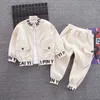 Toddler boy baby clothing suit spring and autumn children's fashion kids cute striped 211104