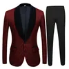 Bonito Grooming Groomsmen Shawl Lapel noivo TuxeDos Homem do Homem Casamento / Prom / Jantar Homem Blazer (Jacket + Calças + Gravata) K626