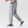 Zomer nieuwe Koreaanse mode losse harem joggers casual heren lichtgewicht comfortabele coole coole casual anklellengte broek 4xl 5xl 210412