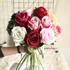 Decorative Flowers & Wreaths 1-5Pcs Artificial Flannelette Rose Forever Wedding Dried Hogar Valentine Day Flores Artificiales