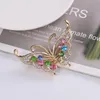 Pins Brooches Rhinestone Butterfly For Women Suit Bride Crystal Jewelry Animal Scarves Buckle Alloy Badge Clothing Accessories Seau22