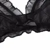 Womens Lingerie Sexy Bra Top For Sex Soft Sheer Mesh Lace Frilly Erotic Triangle Cup Bralette Wire- Unlined Bras2042