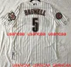 Cousu # 5 JEFF BAGWELL Blanc JERSEY Throwback Maillots Hommes Femmes Jeunesse Baseball XS-5XL 6XL