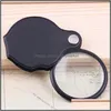 Lupa, Magnifiers Ferramentas de Jóias Equipamento 50mm 10x Magnifier Dobrável Mão-Segurar Leitura Lugar Lente Lente Vidro Dobrável Loop Lupes Pronto