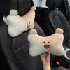 لطيف تون الدب عنق الرحم القطني دعم سيارة neckpillow مسند الرأس وسادة