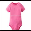 Tute pagliaccetti Abbigliamento Baby Kids Maternità Drop Delivery 2021 Pagliaccetti Grandi tute all'ingrosso 100% cotone Classe A Tinta unita Corto