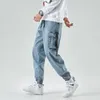 Calças táticas homens corredores carga baggy harem japonês streetwear tornozelo harajuku casual esporte vintage hip hop jeans 8xl men's234e