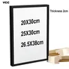 Nature Wooden Po Picture Frame 20X30 25X30 26.5X38cm Black White Color for Pictures Wall Poster 211222