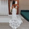 Full Lace Beach Wedding Dresses Bohemia Bridal Gowns 2021 Sexy Backless Spaghetti Straps Beige And Ivory Long Boho Bride Dress Custom Made