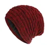 ビーニー/スカルキャップ冬の編み帽子女性の男性の頭蓋骨の頭蓋