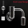 Ställ Quartz Diamond Loop Banger Nail Oil Knot Recycle Quartz Banger Nail Cap Dabber Insert Bowl 10mm 14mm 18mm Man Kvinna