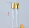 Bouteille de parfum en verre de 10 ml vide vide refilable bouteille de pulvérisation petit parc de parfum d'atomiseur d'échantillon