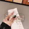 Fashion Sunglasses Frames Thin Anti Blue Rays Computer Glasses Women Luxury Big Square Female Eyeglasses Frame Light Blocking Eyewear Access