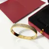 2021 Bracelet dystansowy dla par damskich Projekt Boguła luksusowa konsygnacja biżuteria kryształ stali nierdzewnej Kobiety Silver Gold Love2343757
