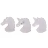 1pc Natural Clear Quartz Crystal Unicorn Inredning Specimen Hand Carved Horse Head Figurine