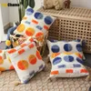 Cushion/Decorative Pillow Yellow Orange Tassels Handmade Embroidery Cushion Cover 45x45cm/30x50cm Dot Circle HomeDecor PillowCase Sham
