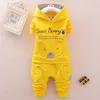 Mode Enfants Garçons Fille Costumes de dessin animé Bébé Coton Sweats à capuche Pantalon 2pcs Ensembles Printemps Automne Vêtements Enfant Survêtements 211023