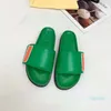 Diseñador- Mujer Zapatillas Diapositivas Cuero Lujo Mujer Verano Zapatos Sandalias tamaño 35-42