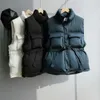 Winter Lente Warm Vest Koreaanse losse jas verdikking vóór korte en lange taille katoenen vest Dames Puffer Jacket 210909