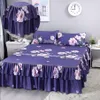 Bed kjol mode sängkläder blomma fläckresistenta sängplatta sovrumsgäster sängkläder (inte inklusive örngott) F0002 210420