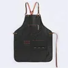 WEEYI Men Women Black Barber Aprons Waterproof Hairdressing Salon With Leather Straps Drop For Hairdresser 210629
