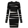 Vestidos Dress Women Party Night Winter Black Sexy Bandage Dresses Bodycon Long Sleeve Elegant Vintage Ladies Clothes 210515