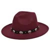 Felt Fedora Hat for Women Men Fedoras Bulk Formal Top Hats Woman Man Wide Brim Jazz Panama Cap Female Male Party Caps Wholesale