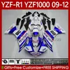 Yamaha YZF-R1 YZF1000 YZF 1000 CC R 1 2009-2012ボディワーク92NO.16 1000cc YZF R1 YZFR1 09 10 11 12 YZF-1000 2009 2011 2011 2012フェアリングキットブルーホワイトBLK