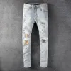 2022 Mode Skinny mens Designer de luxe Denim Jean Trous Pantalon Biker Pantalon 637 jeans taille 28-40